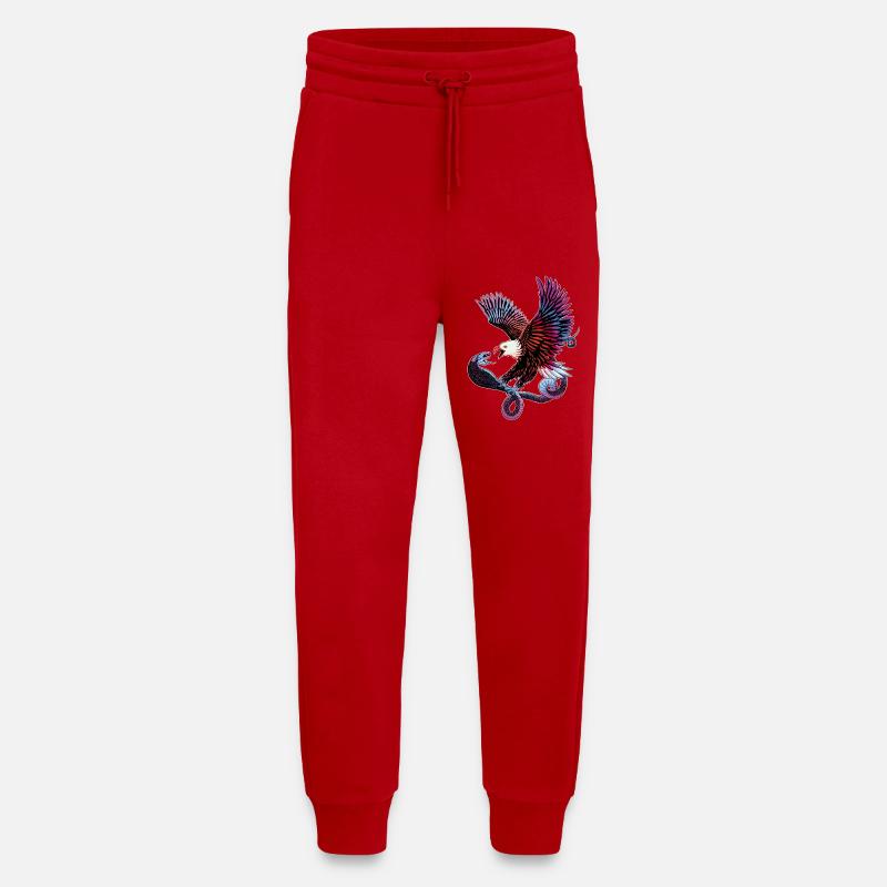 Eagle and snake - Jogging Pants - made by SPREAD  - red