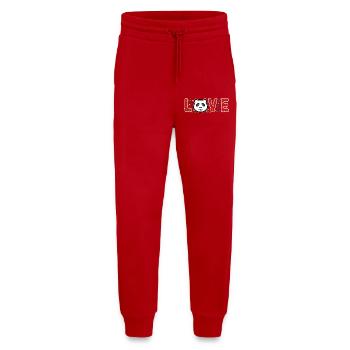 Liebes Panda mit viel Konfetti. - Jogginghose - made by SPREAD - Rot - Vorne