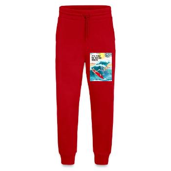 T-Shirt SKELETON SURFER - IL EST TEMPS DE BRISER LES RÈGLES - Pantalon de jogging bio décontracté fabriqué en UE - rouge - Devant