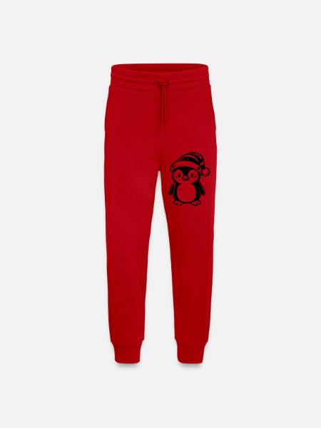 Fröhlicher Weihnachtspinguin - Jogginghose - made by SPREAD - Rot