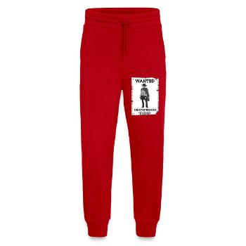 Cowboy squelette - Pantalon de jogging bio décontracté fabriqué en UE - rouge - Devant