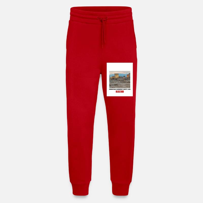 Conquête chrétienne Alcazaba 1489 - Pantalon de jogging bio décontracté fabriqué en UE - rouge