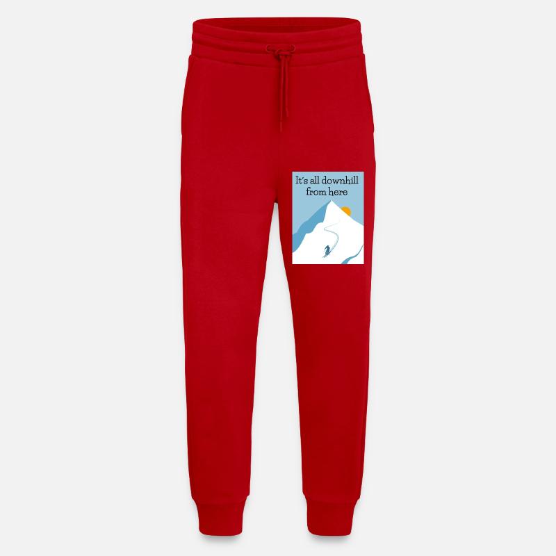 Downhill From Here - Jogging Pants - made by SPREAD  - red