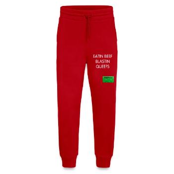 Beef Blastin Queefs - Jogging Pants - made by SPREAD  - red - Front