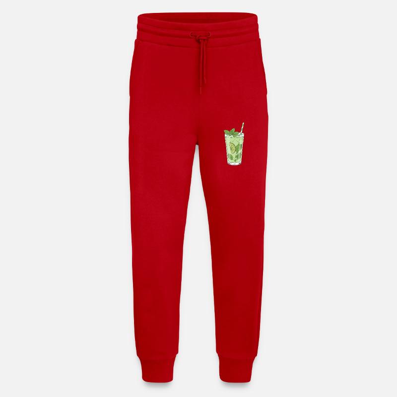 Lime Mint Mojito Illustration - Jogging Pants - made by SPREAD  - red