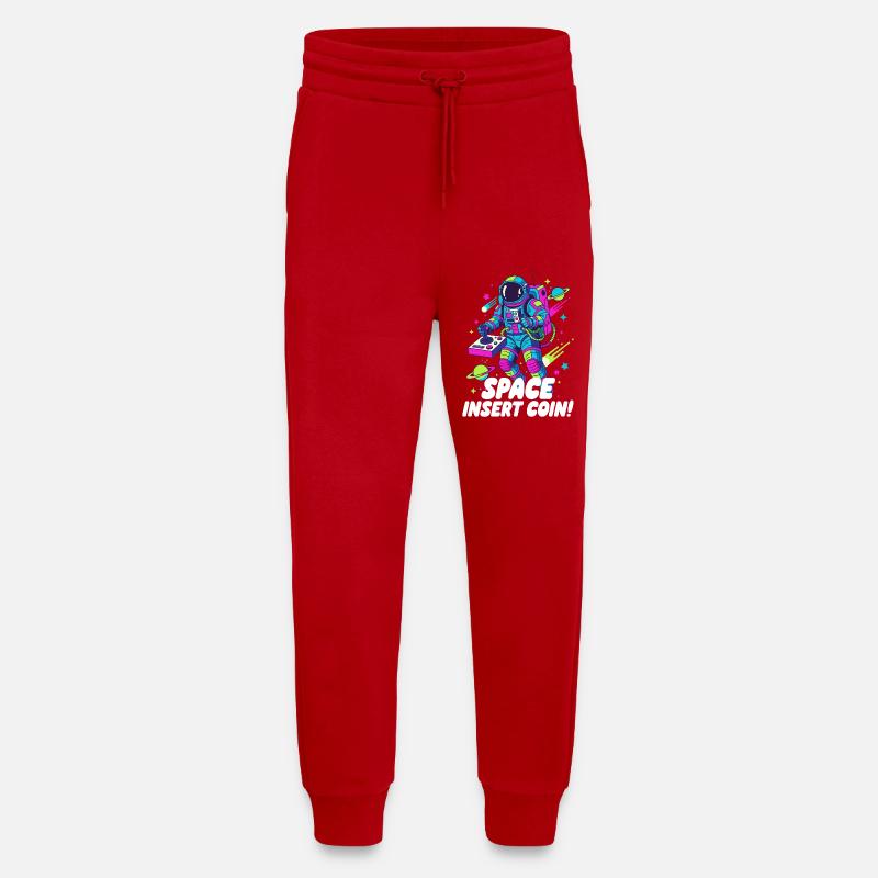 Space Insert Coin - Jogging Pants - made by SPREAD  - red
