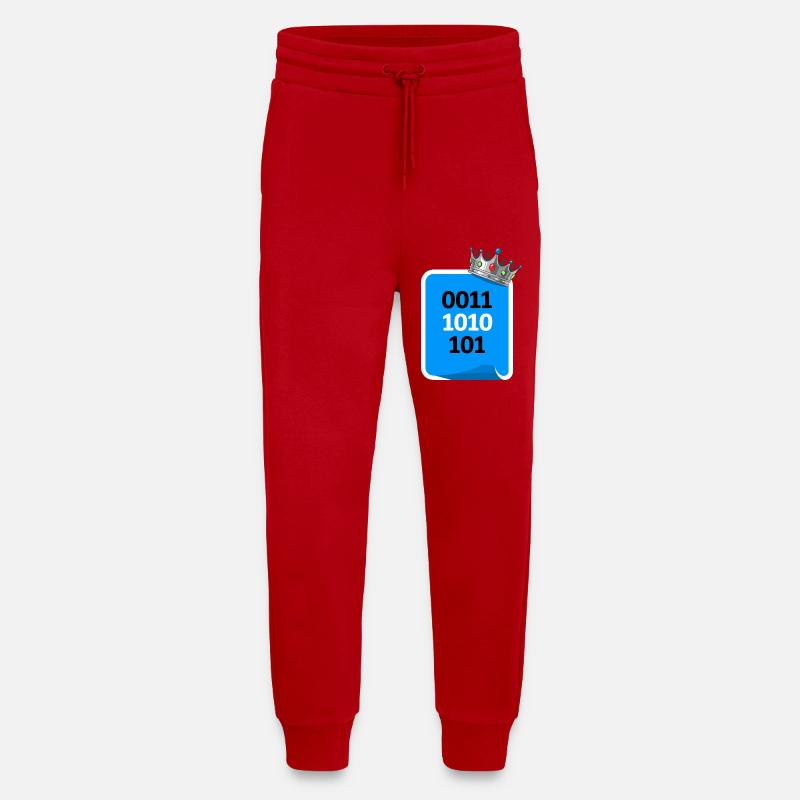 Binary King - Jogging Pants - made by SPREAD  - red