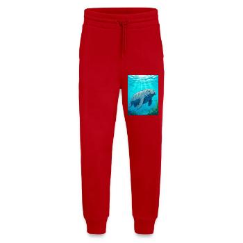 Sanfter Riese des ruhigen Wassers, Symbol des Friedens - Jogginghose - made by SPREAD - Rot - Vorne