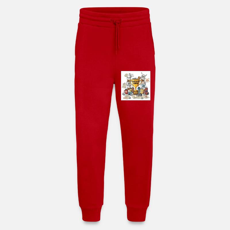 Procrastination Champion's Cup - Jogging Pants - made by SPREAD  - red