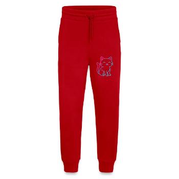 Neon gradient cat buddy - Jogging Pants - made by SPREAD  - red - Front
