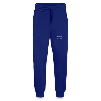 Santé mentale – Déclaration minimaliste - Pantalon de jogging bio décontracté fabriqué en UE - Iconic Blue - Devant