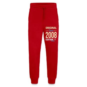 Original depuis 2008 – Anniversaire 18 ans - Pantalon de jogging bio décontracté fabriqué en UE - rouge - Devant