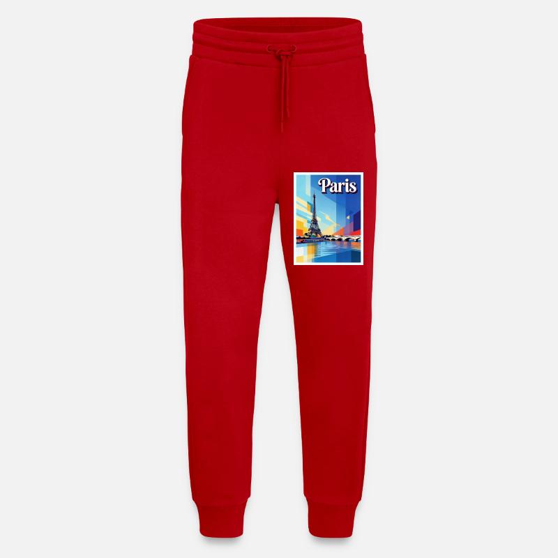 Paris Prism Eiffel - Jogging Pants - made by SPREAD  - red