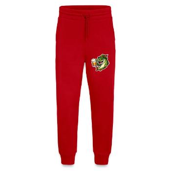 Petri Heil! - Funny Pike with Beer - Jogging Pants - made by SPREAD  - red - Front