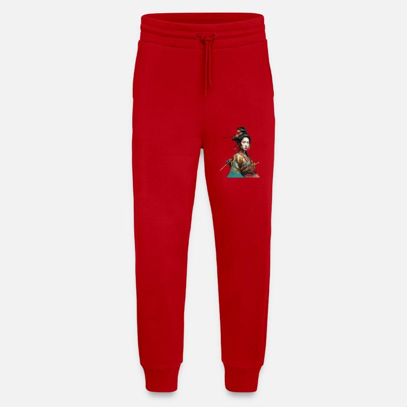 Geisha Samurai lady - Jogginghose - made by SPREAD - Rot