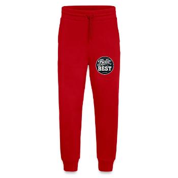 Bello Da Best : Insigne vintage - Pantalon de jogging bio décontracté fabriqué en UE - rouge - Devant