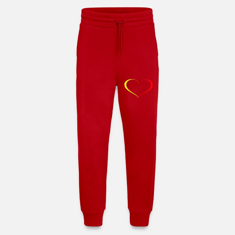 Herz Gelb Rot - Jogginghose - made by SPREAD - Rot