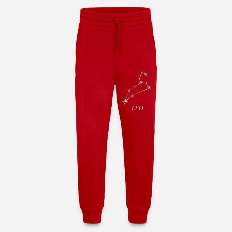 Leo Constellation – Silver Astro Constellation - Jogging Pants - made by SPREAD  - red