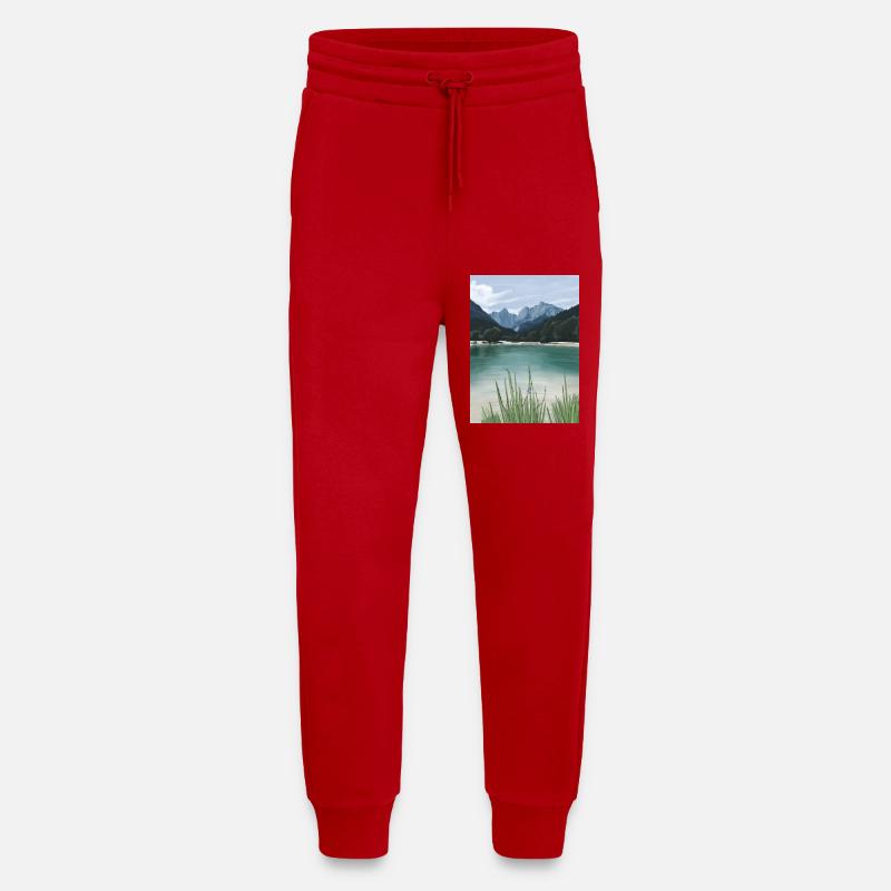 See und Wälder - Jogginghose - made by SPREAD - Rot