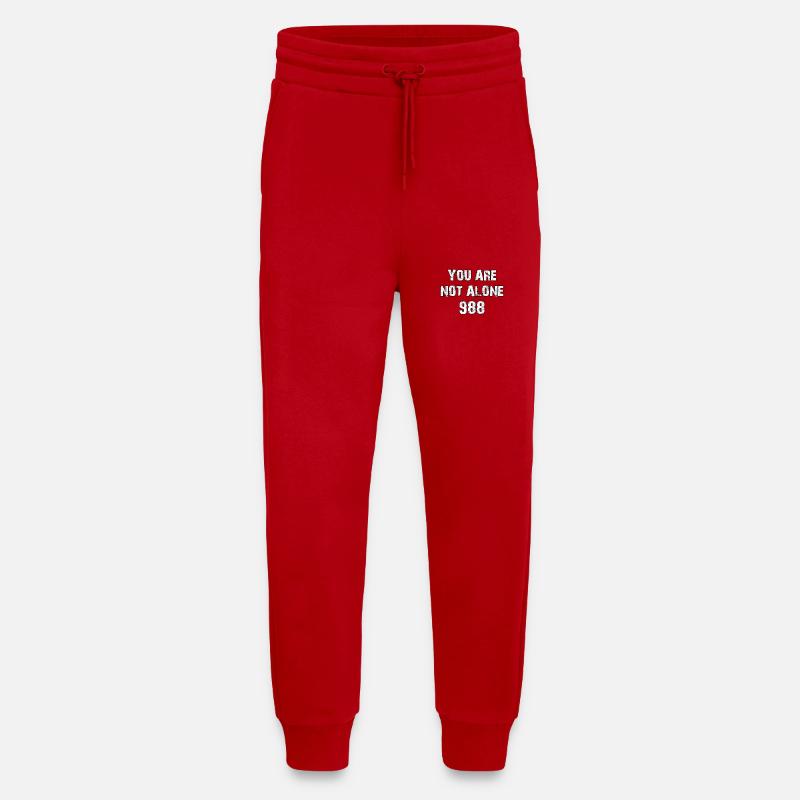 You Are Not Alone 988 - Jogging Pants - made by SPREAD  - red