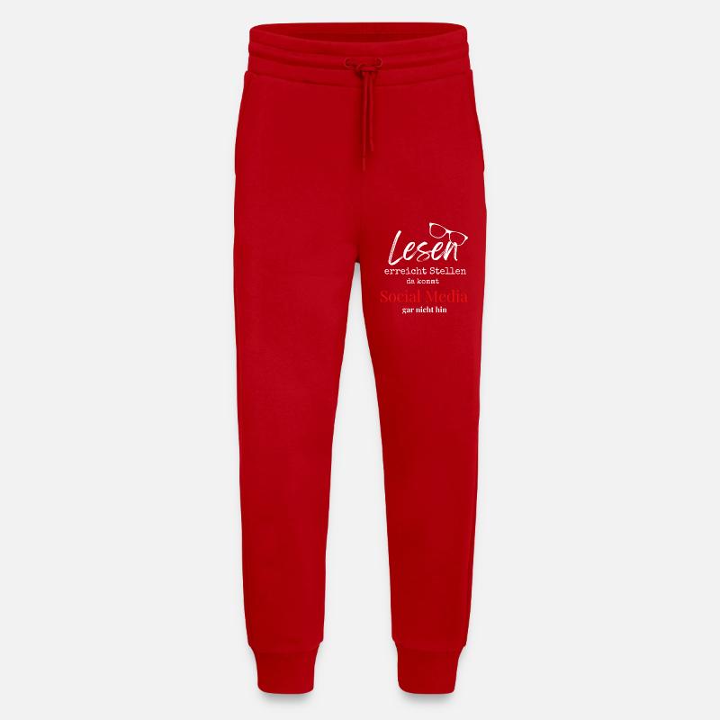 Lehrmotivation mit Brille - Jogginghose - made by SPREAD - Rot