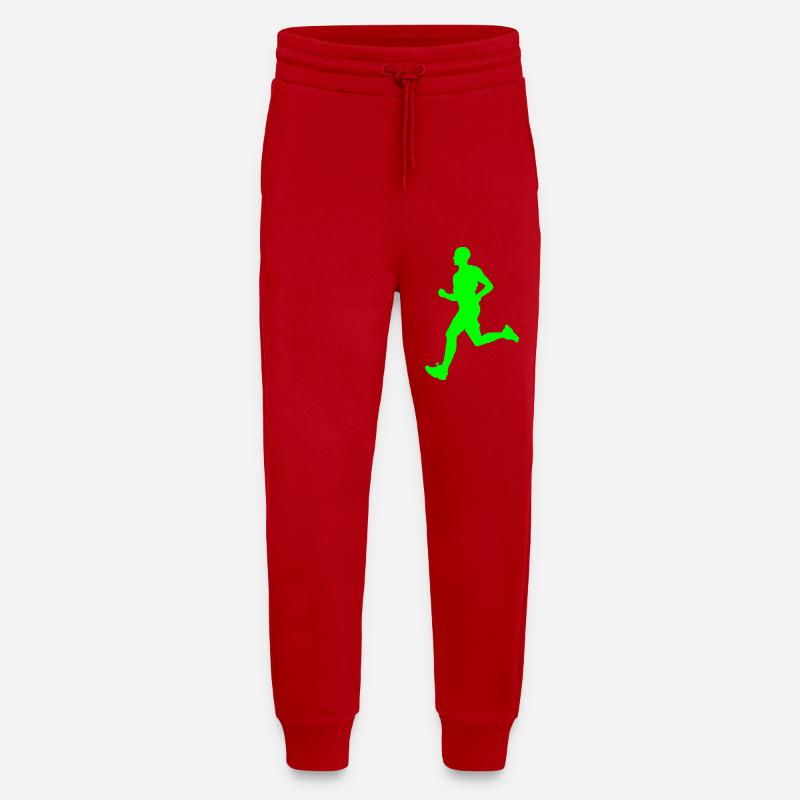 Laufende Männer 4 - Jogginghose - made by SPREAD - Rot