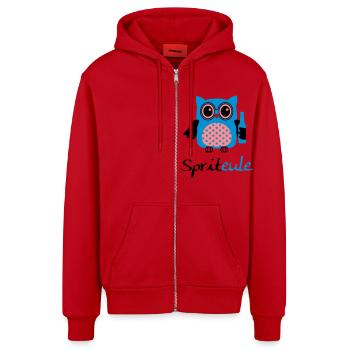 Spriteule - Organic Relaxed Kapuzenjacke Made in EU - Rot - Vorne