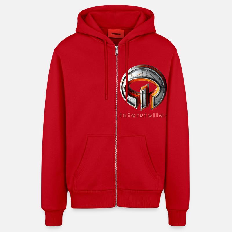 interstellar symbol design von 74elements - Organic Relaxed Kapuzenjacke Made in EU - Rot