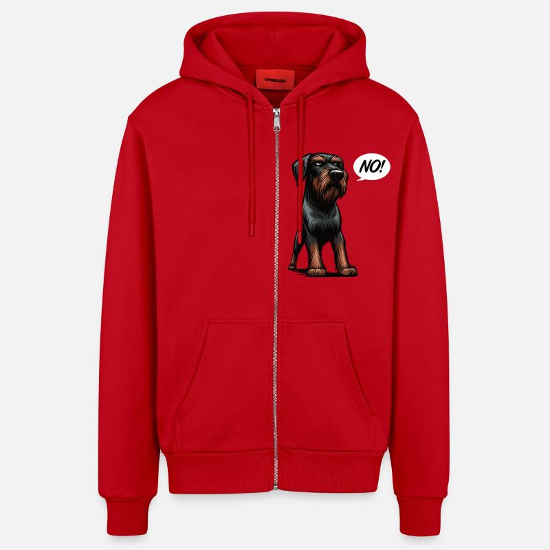 No Deutsch Drahthaar Deutsch-Drahthaar Besitzer - Organic Relaxed Kapuzenjacke Made in EU - Rot