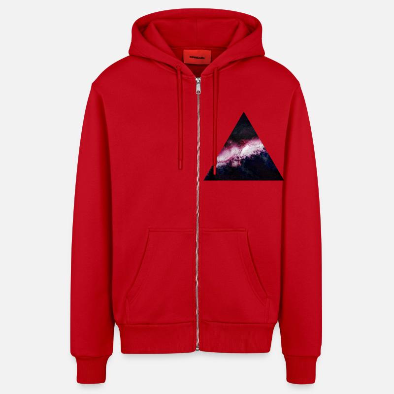 triangle galaxy galaxie du triangle - Veste à capuche bio décontractée fabriquée en UE - rouge