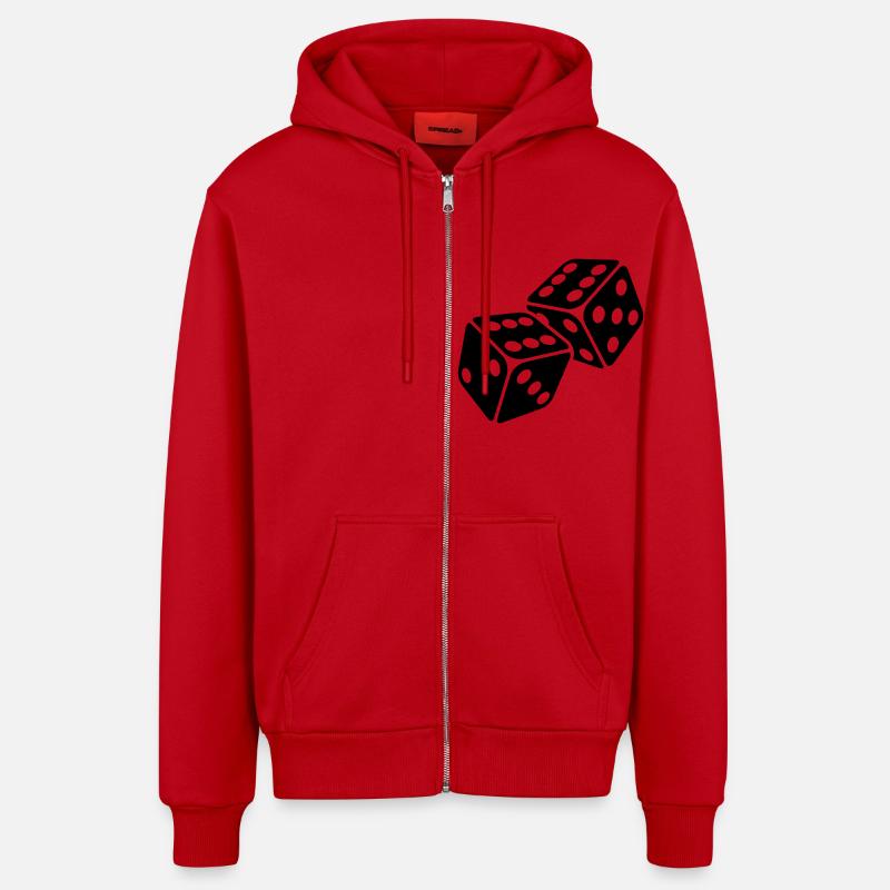 Cube 6er Pasch - six Pasch - Veste à capuche bio décontractée fabriquée en UE - rouge