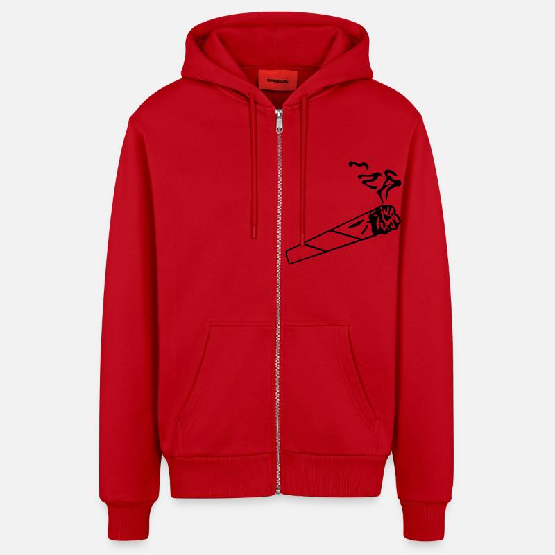 Joint - Zigarette - Organic Relaxed Kapuzenjacke Made in EU - Rot
