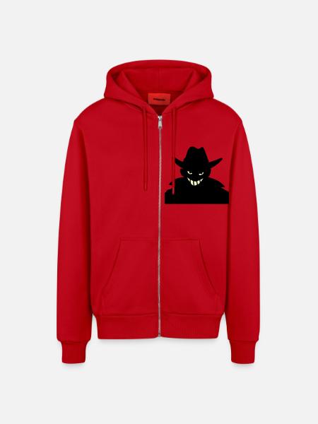 Agent XXY - Organic Relaxed Hooded Jacket Made in EU - red
