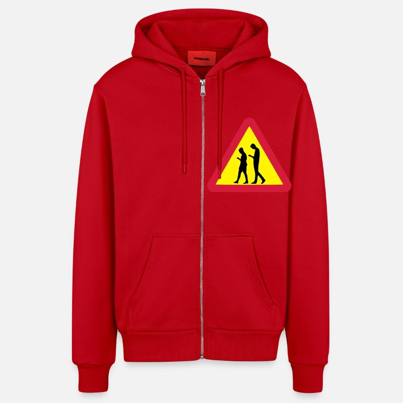 Smombie - Organic Relaxed Kapuzenjacke Made in EU - Rot