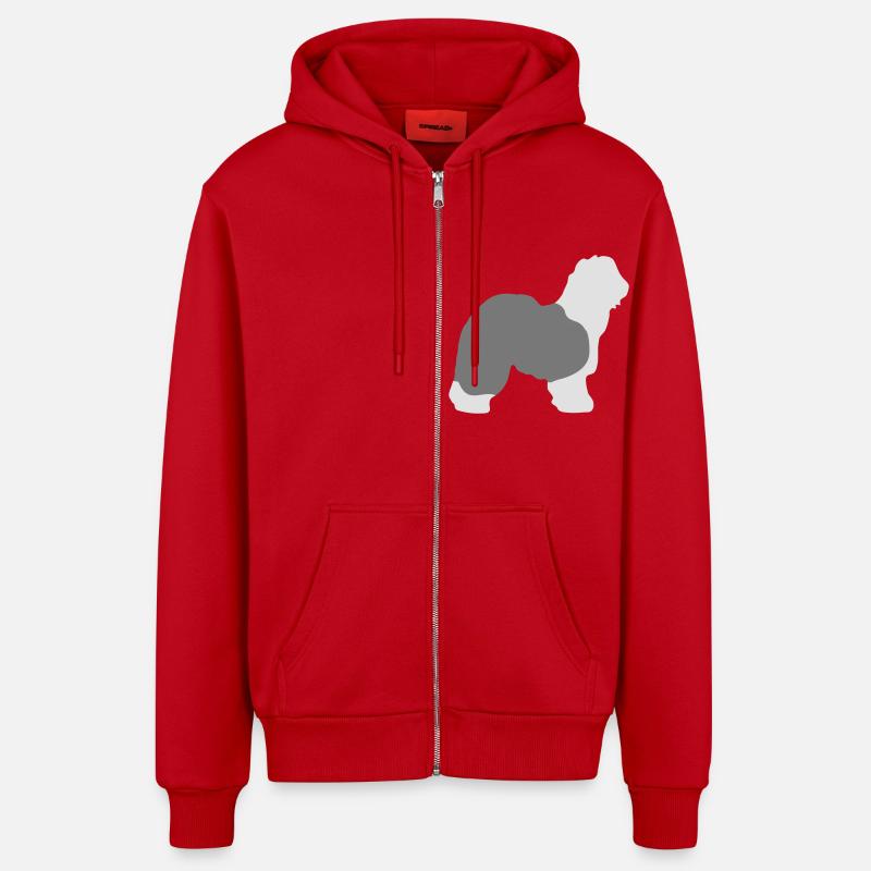 bobtail - Veste à capuche bio décontractée fabriquée en UE - rouge