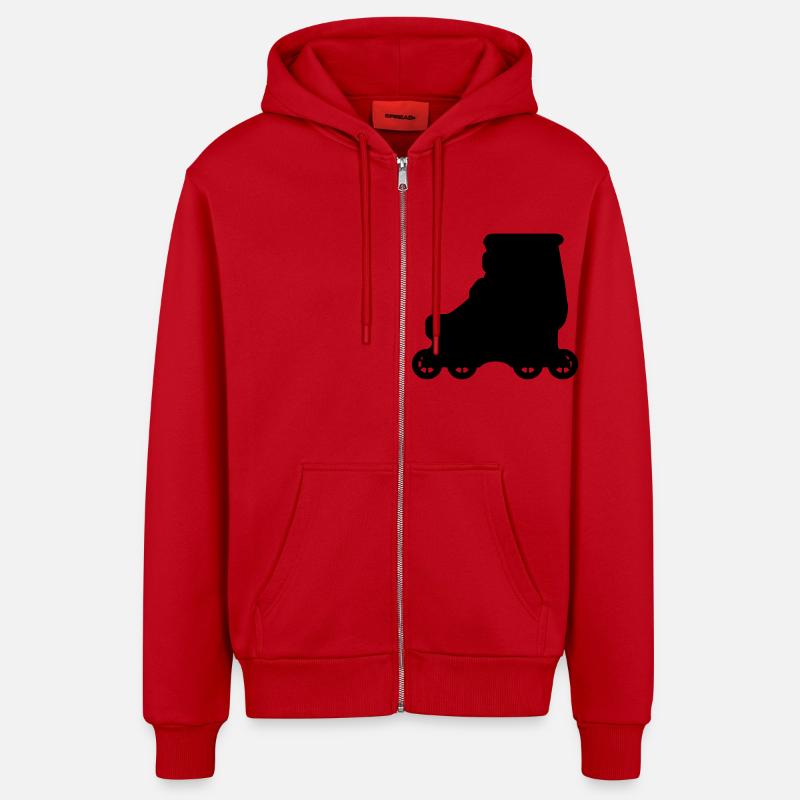 Inline Skate - Aggressive Skate - Veste à capuche bio décontractée fabriquée en UE - rouge