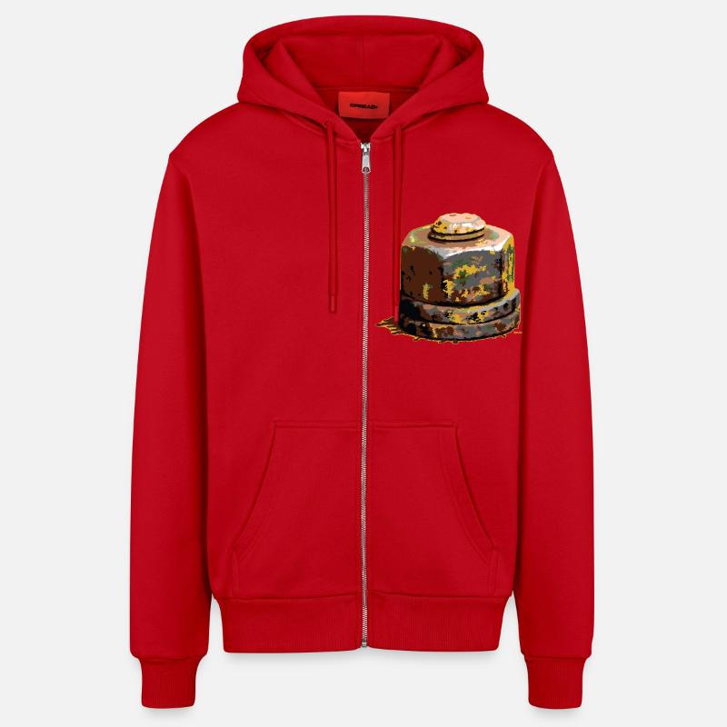 Schraube Mutter No 1 - Organic Relaxed Kapuzenjacke Made in EU - Rot