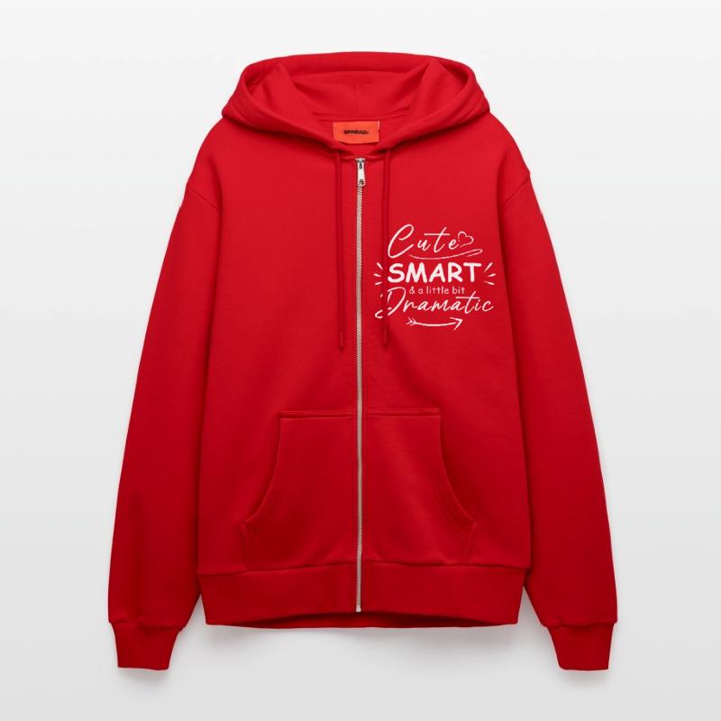 Cute smart and a little bit dramatic Organic Relaxed Hooded Jacket Made in EU
