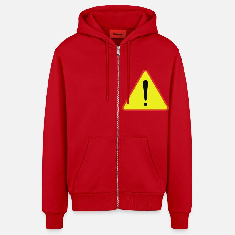 Triangle - Veste à capuche bio décontractée fabriquée en UE - rouge