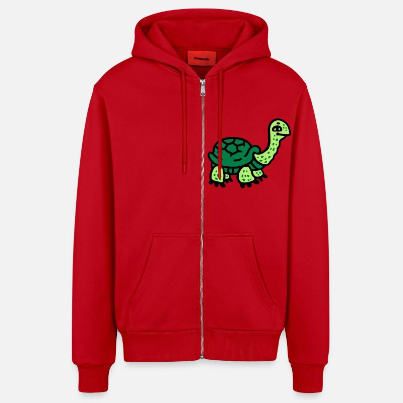 Tortue 3 - Veste à capuche bio décontractée fabriquée en UE - rouge