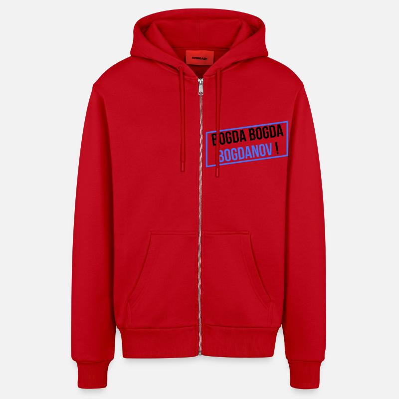 BOGDA BOGDA BOGDANOV! - Organic Relaxed Kapuzenjacke Made in EU - Rot