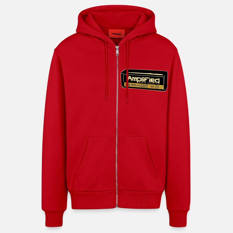 Amplifier - Organic Relaxed Kapuzenjacke Made in EU - Rot