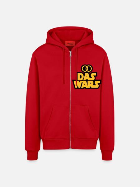 Das Wars - Organic Relaxed Kapuzenjacke Made in EU - Rot