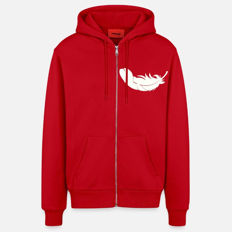 source - Veste à capuche bio décontractée fabriquée en UE - rouge