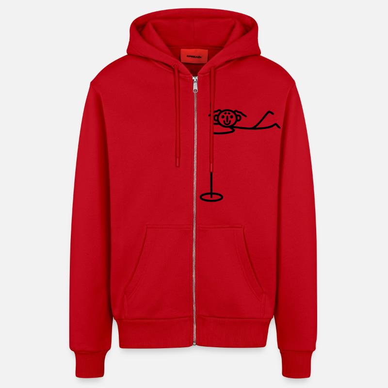 Frau Pole dance - Organic Relaxed Kapuzenjacke Made in EU - Rot