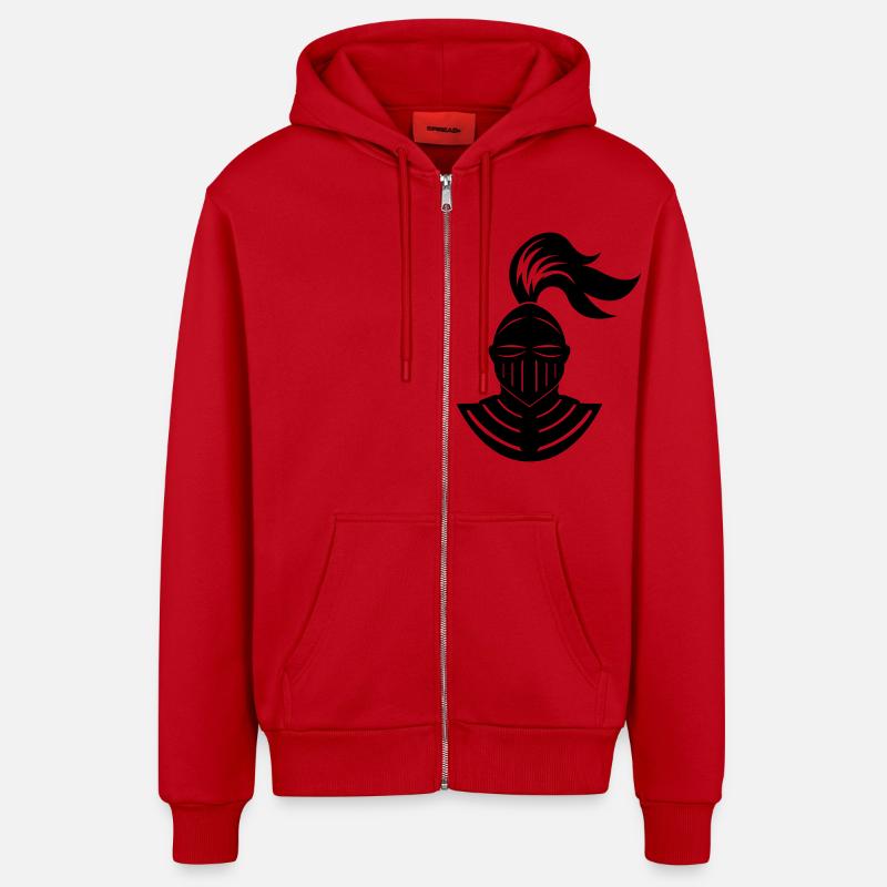 dark_knight_01 - Veste à capuche bio décontractée fabriquée en UE - rouge