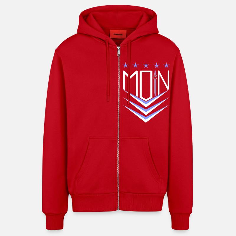 moin - Organic Relaxed Kapuzenjacke Made in EU - Rot