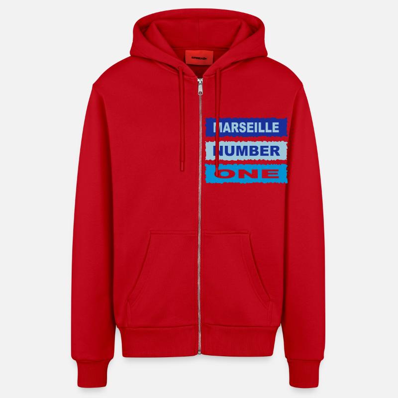Marseille - Organic Relaxed Kapuzenjacke Made in EU - Rot
