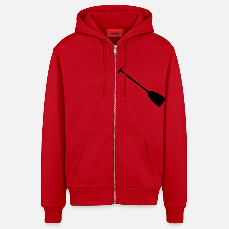 Paddeln - Organic Relaxed Kapuzenjacke Made in EU - Rot