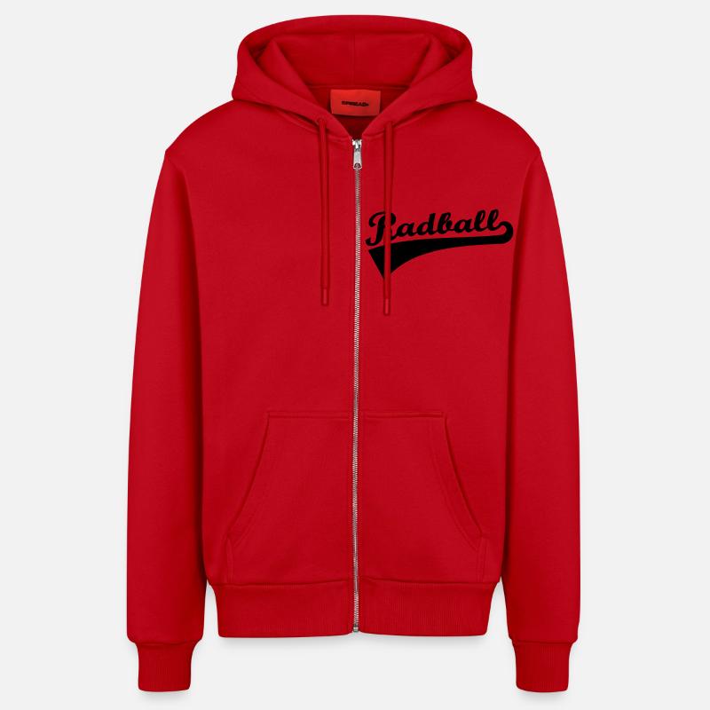 Radball - Organic Relaxed Kapuzenjacke Made in EU - Rot